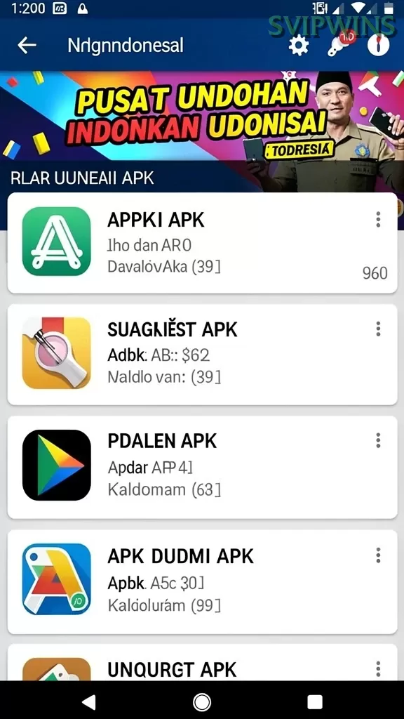 Cuplikan layar MARVRL77 — menu navigasi