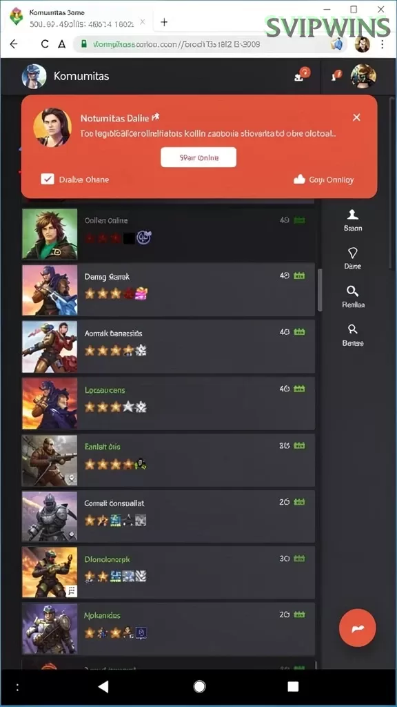 Cuplikan layar V988 — aktivitas